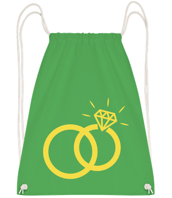 Wedding Rings - Drawstring Backpack - Kelly Green - Vorn