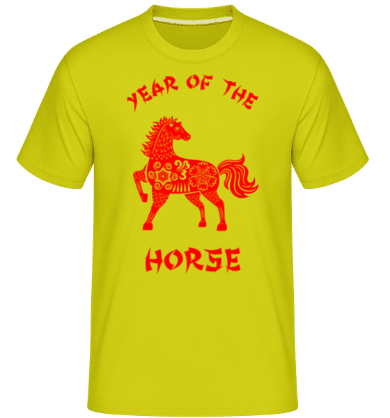 Aperçu: Chinese Zodiac Year Of The Horse - T-Shirt Shirtinator homme - Citron vert - Devant
