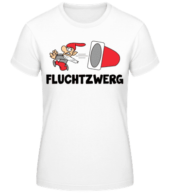 Fluchtzwerg - Frauen Basic T-Shirt - Weiß - Vorne
