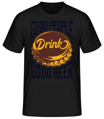 Drink Good Beer - Camiseta básica para hombre - Negro - delante