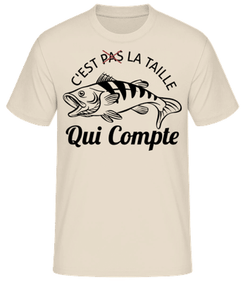 C'est Pas La Taille - T-shirt standard Homme - Crème - Devant