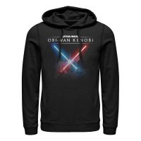 Star Wars - Obi-Wan Kenobi - Logo Light Saber Clash - Unisex Mikiny s kapucí - Černá - Napřed