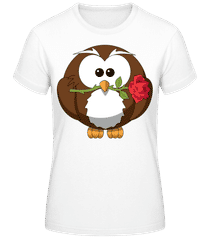 Valentinstag Eule · Frauen Basic T-Shirt