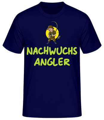 Nachwuchs Angler - Männer Basic T-Shirt - Marine - Vorne