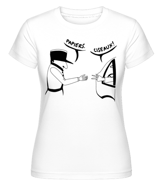Aperçu: Papiers Ciseaux -  T-shirt Shirtinator femme - Blanc - Devant