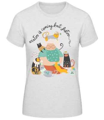 Winter Is Coming - Frauen Basic T-Shirt - Grau meliert - Vorne