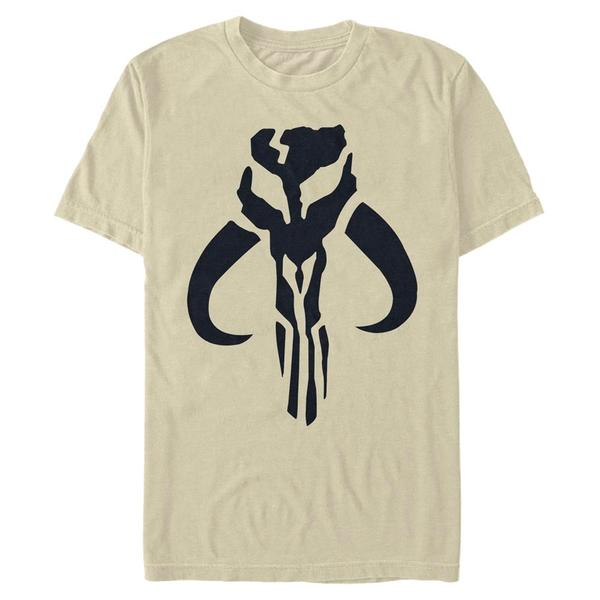Vorschau: Star Wars - The Mandalorian - Mandalorian Simple Symbol - Männer T-Shirt - Creme - Vorne