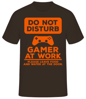 Do Not Disturb Gamer Orange - Pánské basic tričko - Hnědá - Napřed