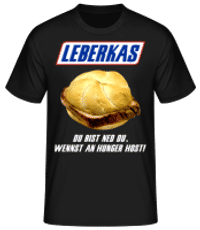 Leberkassemmel - Männer Basic T-Shirt - Schwarz - Vorne