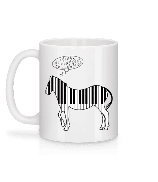 Aperçu: Piano Zèbre - Mug en céramique blanc - Blanc - Derrière