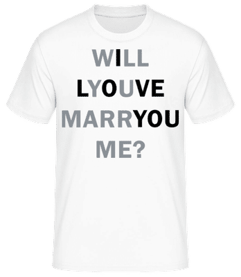 Will You Marry Me I Love You - T-shirt standard Homme - Blanc - Devant