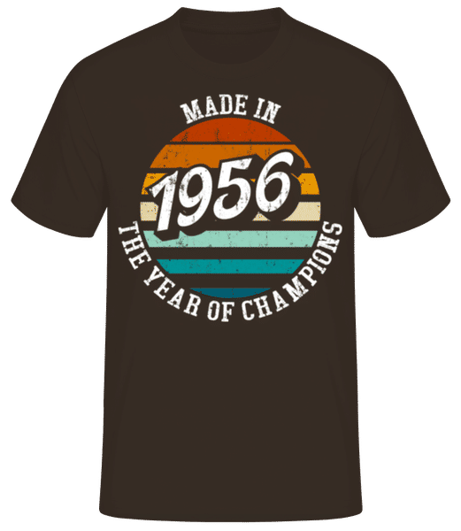 Vorschau: 1956 The Year Of Champions - Männer Basic T-Shirt - Braun - Vorne