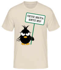 Fresse Halten Kaffee Her - Männer Basic T-Shirt - Creme - Vorne