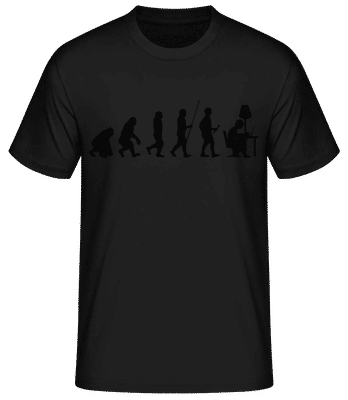 Evolution Of Office Workers - Men's Basic T-Shirt - Black - Front