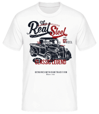 The Real Steel - Men's Basic T-Shirt - White - Front