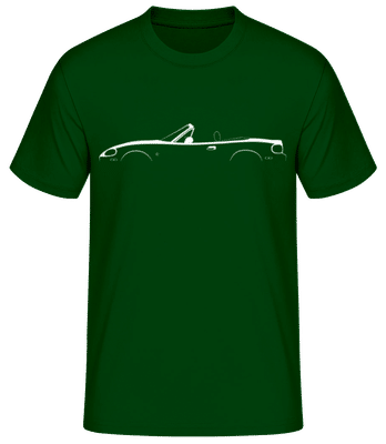'Mazda MX-5 Miata NB' Silhouette - Camiseta básica para hombre - Verde botella - delante