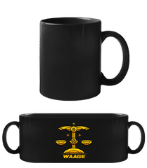 Mecha Roboter Sternzeichen Waage · Schwarze Tasse