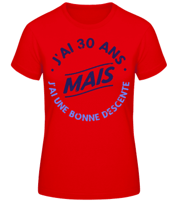 J'ai 30 Ans - T-shirt standard Femme - Rouge - Devant