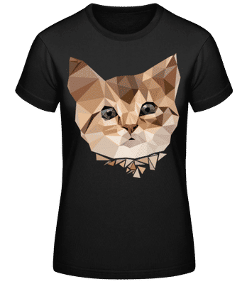 Polygon Chat - T-shirt standard Femme - Noir - Devant