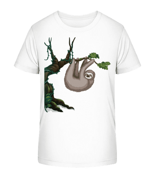 Aperçu: Indolence Se Bloque Sur L'Arbre - T-shirt bio Enfant Stanley Stella 2.0 - Blanc - Devant