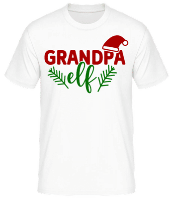 Grandpa Elf Cap - Men's Basic T-Shirt - White - Front
