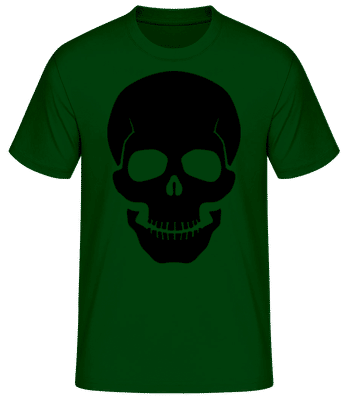 Skull Black - Pánske basic tričko - Bottle green - Predné