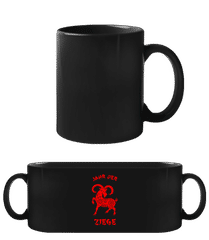Chinesisches Zeichen Jahr Der Ziege · Schwarze Tasse