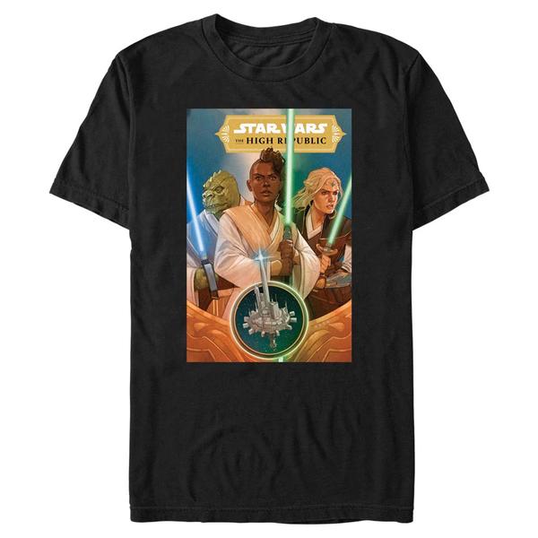 Aperçu: Star Wars - High Republic - Skupina Hero Cover - Homme T-shirt - Noir - Devant