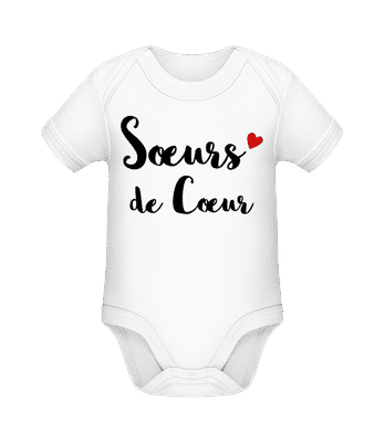 Sœurs De Cœur - Body manches courtes bio - Blanc - Devant