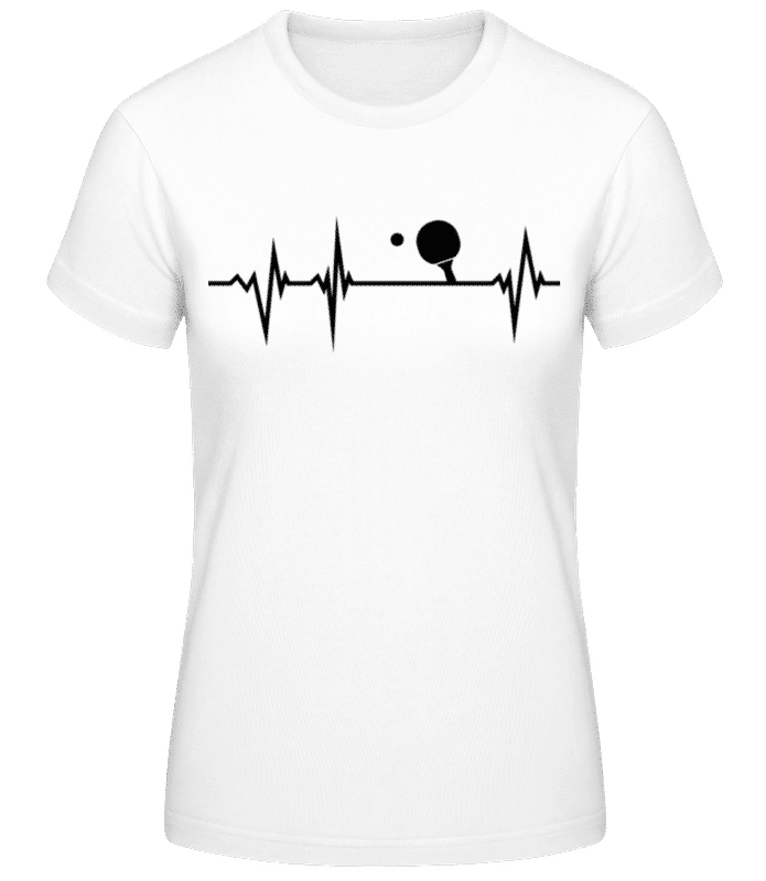 Preview: Table Tennis Heartbeat - Women's B&C T-Shirt - White - Front