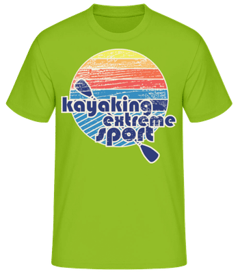 Kayaking Logo - Men's B&C T-Shirt - Lime - Front
