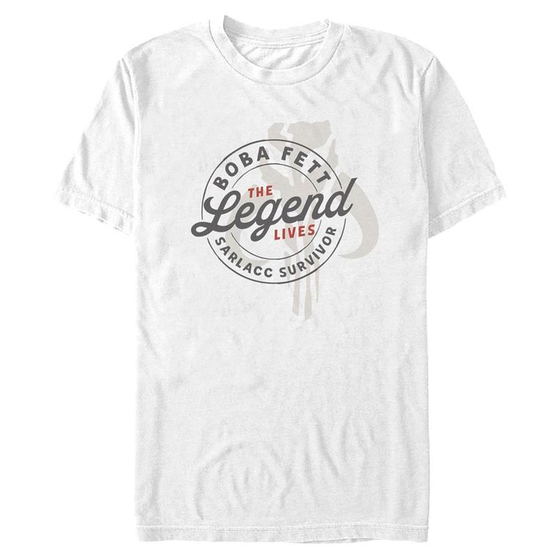 Vorschau: Star Wars - Book of Boba Fett - Logo Sarlacc Survivor - Männer T-Shirt - Weiß - Vorne