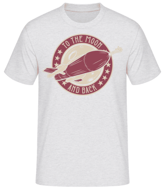 Preview: To The Moon And Back - Men's Basic T-Shirt - Heather grey - Front