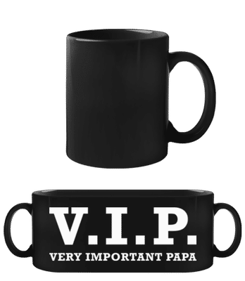 VIP Very Important Papa - Schwarze Tasse - Schwarz - Vorne
