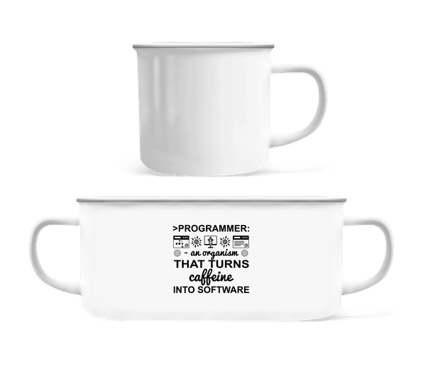 Preview: Caffeine Into Software - Enamel-cup - White - Front