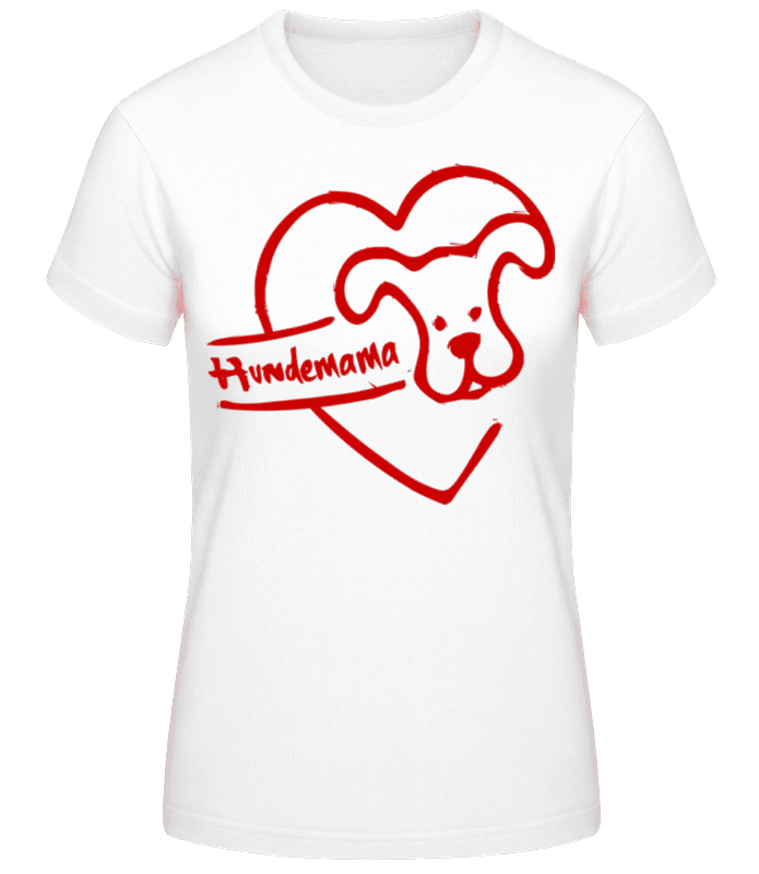 Vorschau: Hundemama - Frauen Basic T-Shirt - Weiß - Vorne