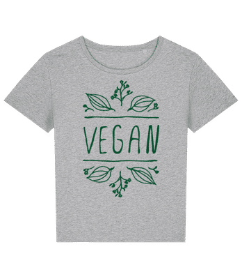 Signe Végétalien - T-shirt bio Femme Stanley Stella 2.0 - Gris chiné - Devant