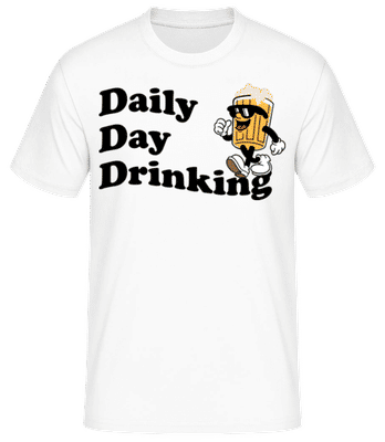 Daily Day Drinking - Men's B&C T-Shirt - White - Front