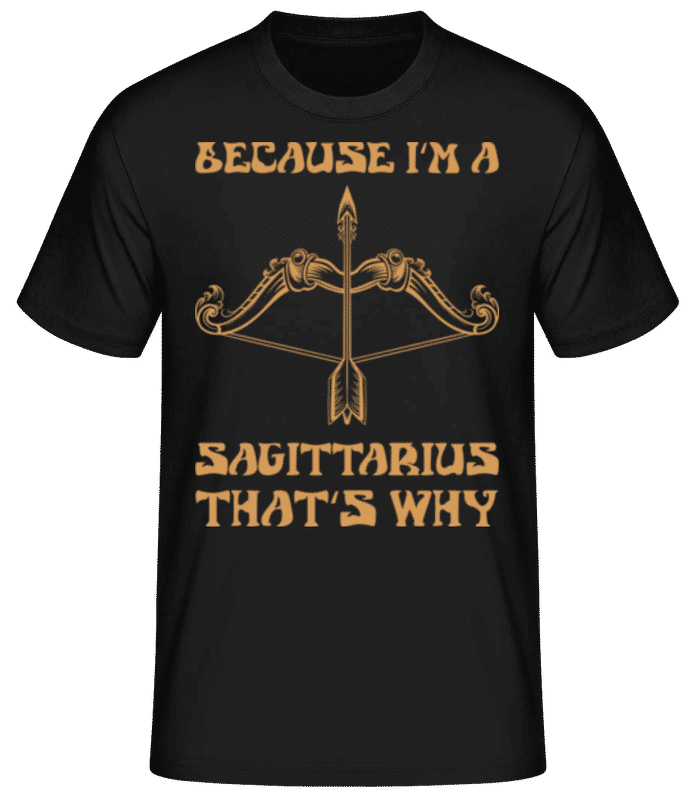 Náhľad: Sagittarius That's Why - Pánske basic tričko - Čierna - Predné