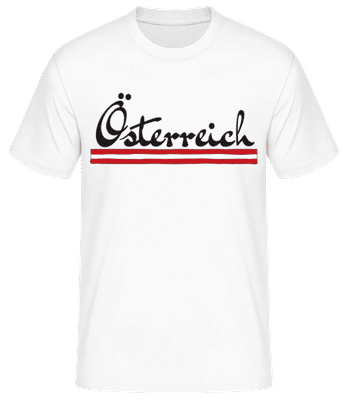 Fußball Österreich 1 - Männer Basic T-Shirt - Weiß - Vorne