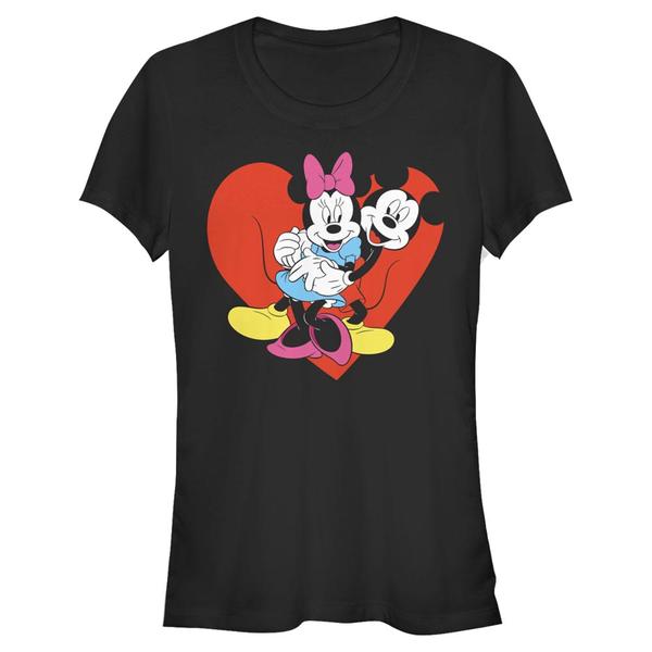 Aperçu: Disney Classics - Mickey Mouse - Mickey & Minnie Be Mine - Valentine's Day - Femme T-shirt - Noir - Devant