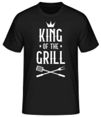 King Of The Grill - Männer Basic T-Shirt - Schwarz - Vorne