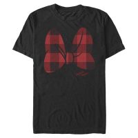 Disney Classics - Micky Maus - Minnie Mouse Plaid Bow - Männer T-Shirt - Schwarz - Vorne