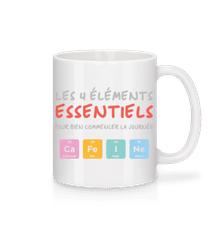 Les 4 Éléments Essentiels · Mug en céramique blanc