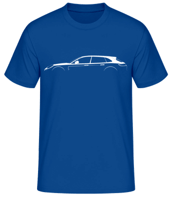 'Porsche Panamera Turbo S' Silhouette - Pánské basic tričko - Královská modrá - Napřed