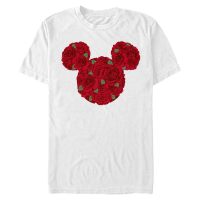 Disney Classics - Mickey Mouse - Mickey Mouse Roses - Valentine's Day - Men's T-Shirt - White - Front