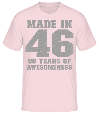 80 Years Of Awesomeness - Men's Basic T-Shirt - Pink - Front