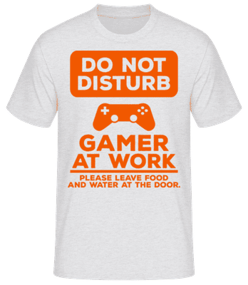 Do Not Disturb Gamer Orange - Pánské basic tričko - Melírově šedá - Napřed