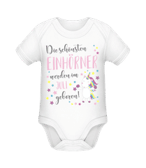 Einhorn Geboren In Juli · Baby Bio Strampler