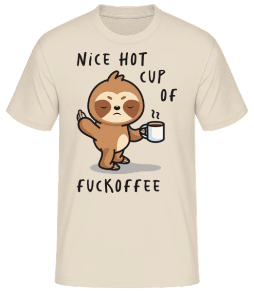 Aperçu: Nice Hot Cup Of Fuckoffee - T-shirt standard Homme - Crème - Devant
